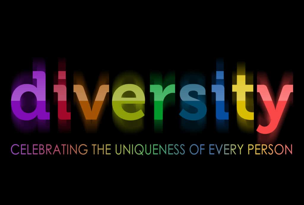 Rainbow-colored representation of diversity and inclusion, symbolizing unique identities and strong diversity leadership.